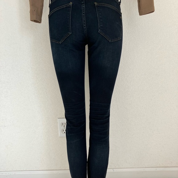 MADEWELL skinny skinny CROP dark BLUE denim JEANS w/stretch VERY NICE! - Picture 7 of 13